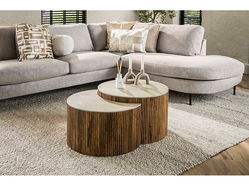 Stel in - Wit Keramiek - 60 x 60 cm - DESEADO