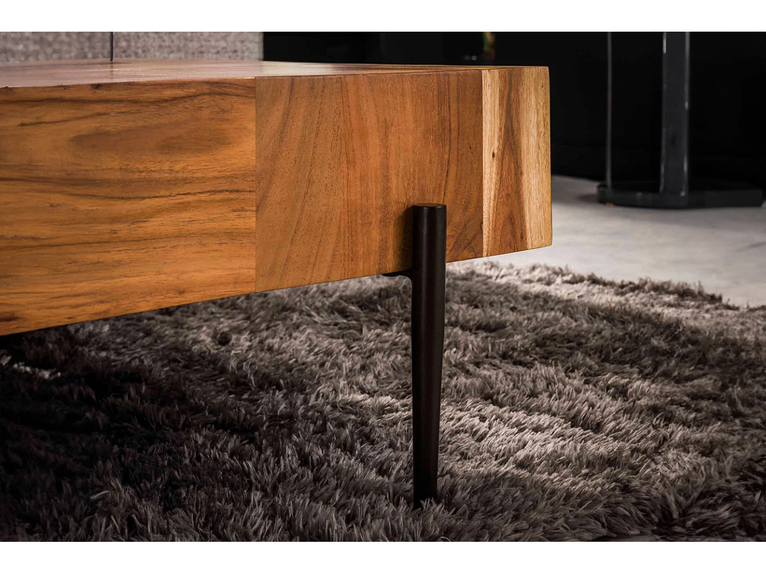 - marron Bois - 90 x 90 cm - RICE