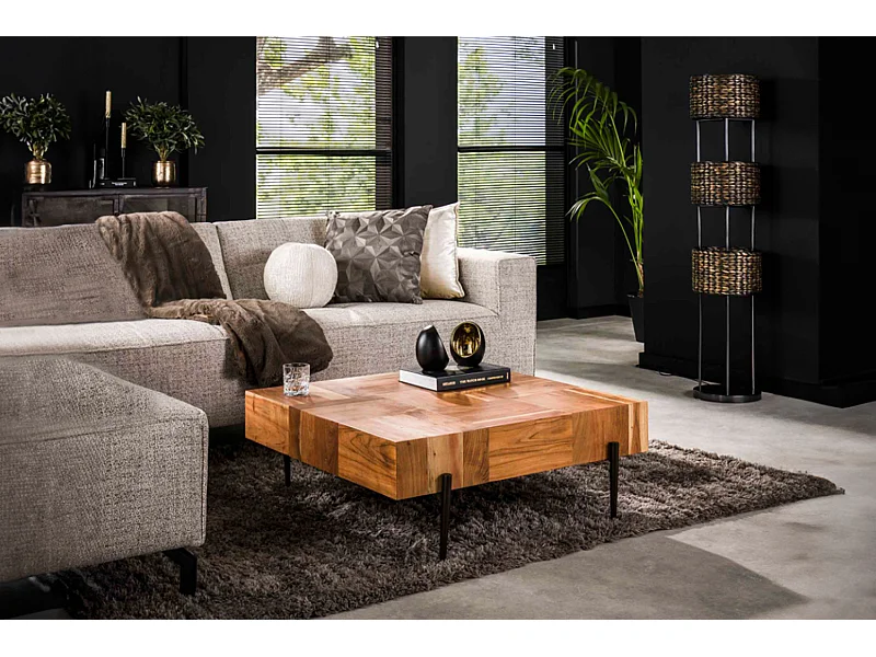 - Braun Holz - 90 x 90 cm - RICE