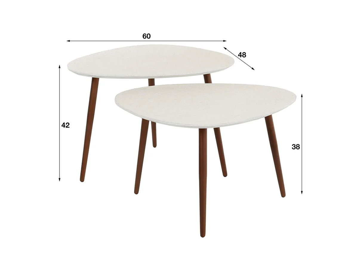 Set - blanc Marbre - 60 x 48 cm - JAGO