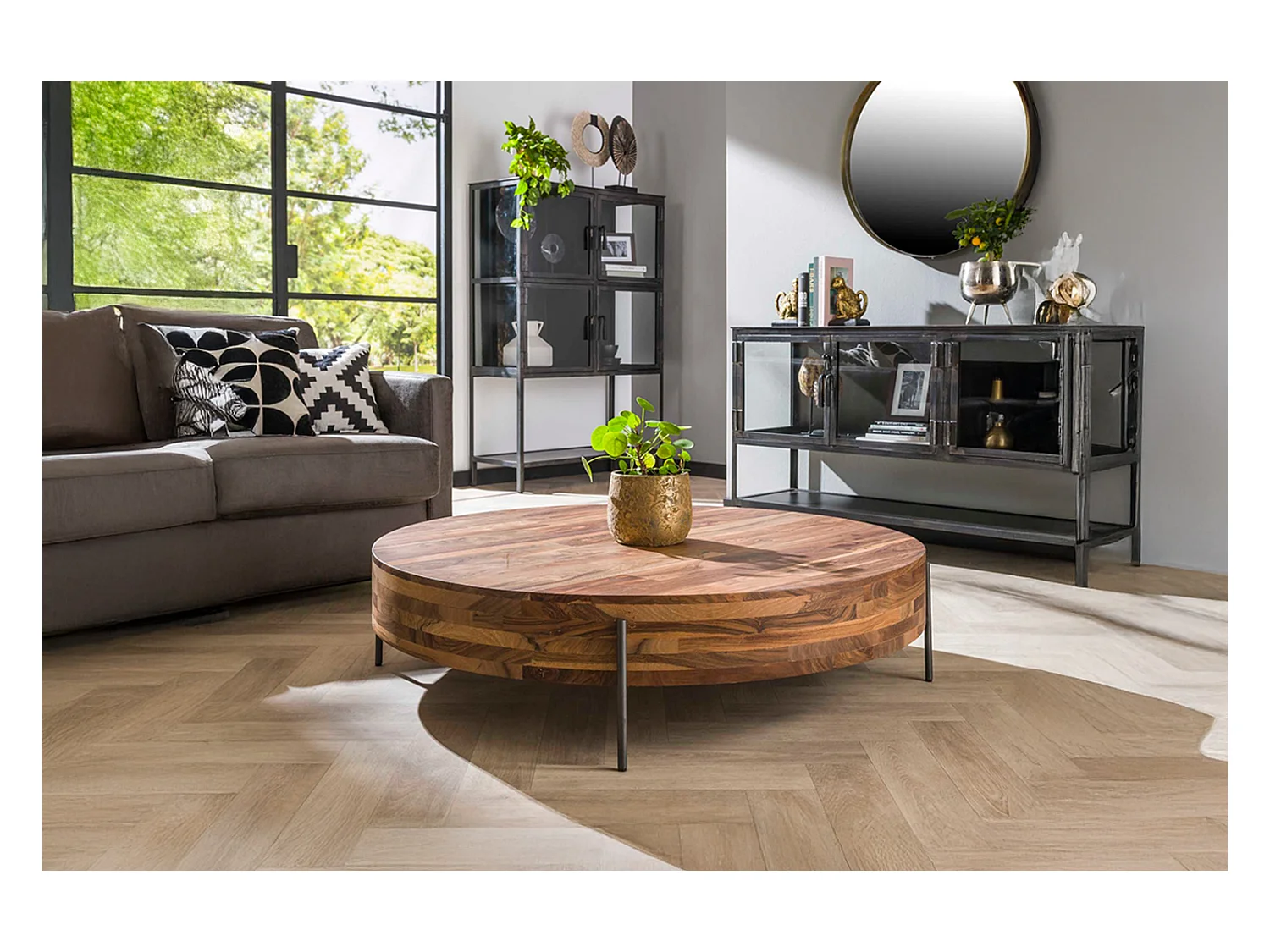 - marron Bois - 120 x 120 cm - KEO