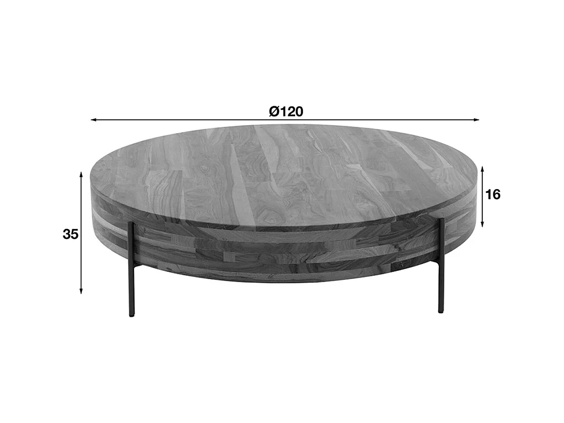 - marron Bois - 120 x 120 cm - KEO