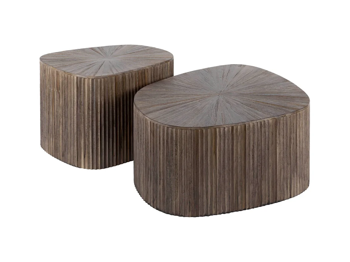 Set - Braun Holz - 73 x 68 cm - INKA