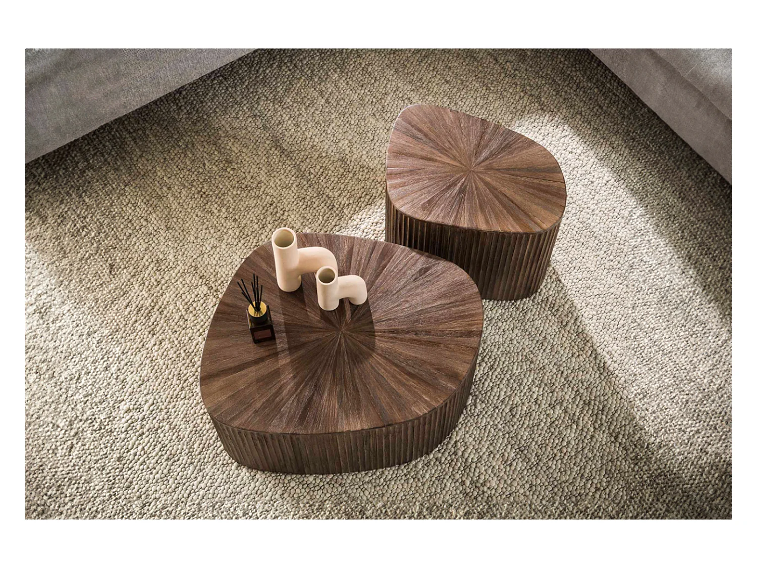 Set - Braun Holz - 73 x 68 cm - INKA