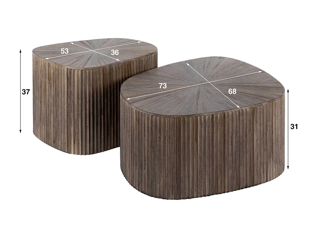 Set - marrone Legno - 73 x 68 cm - INKA