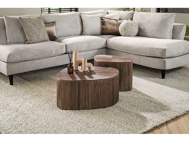 Set - Braun Holz - 73 x 68 cm - INKA