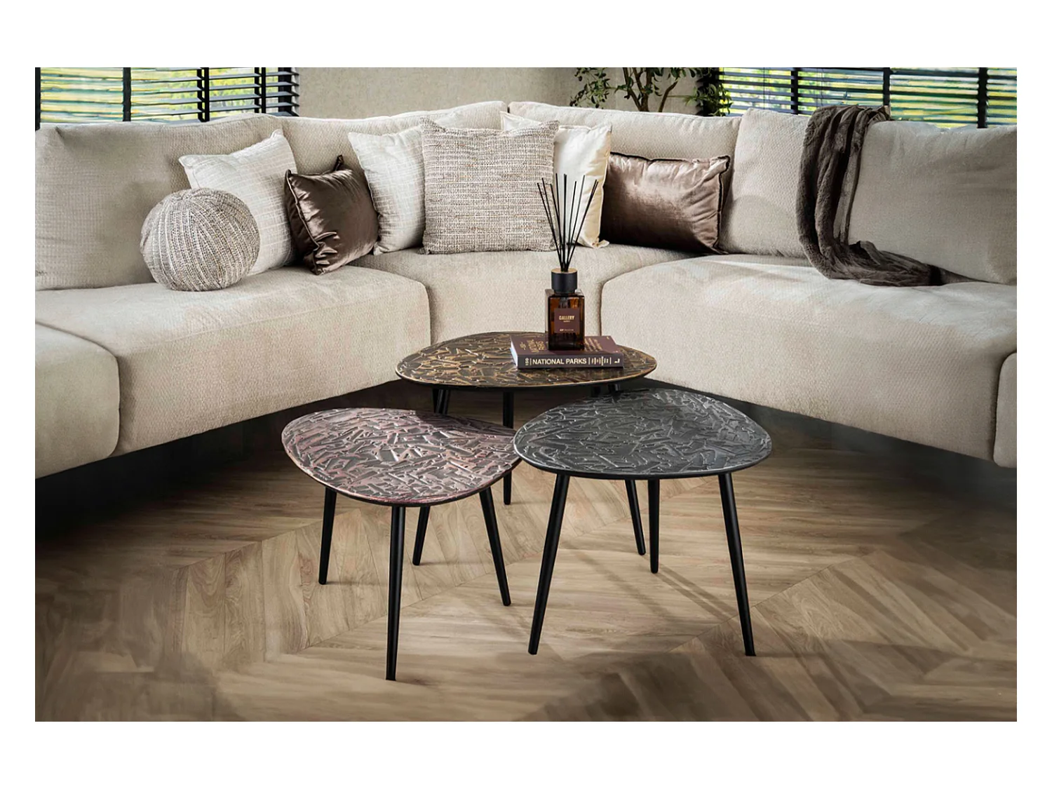 Set - multicolore métal - 60 x 48 cm - YATA