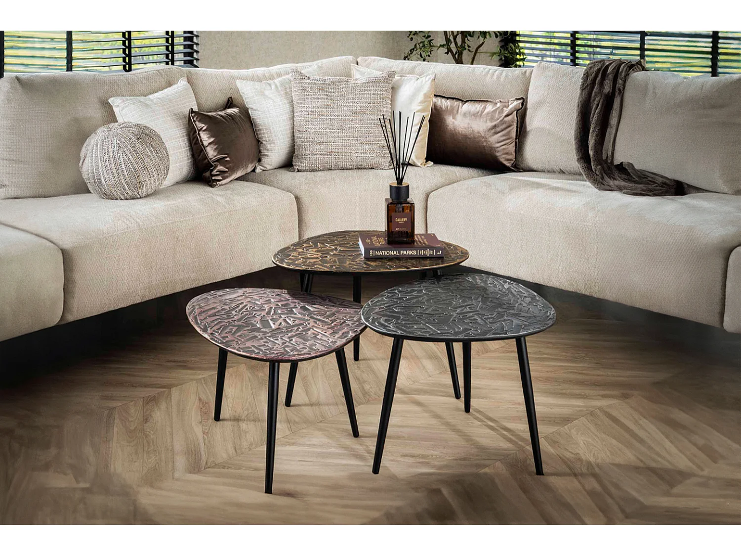 Set - multicolore métal - 60 x 48 cm - YATA