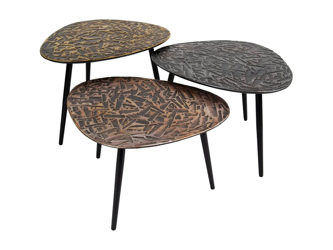 Set - multicolore métal - 60 x 48 cm - YATA