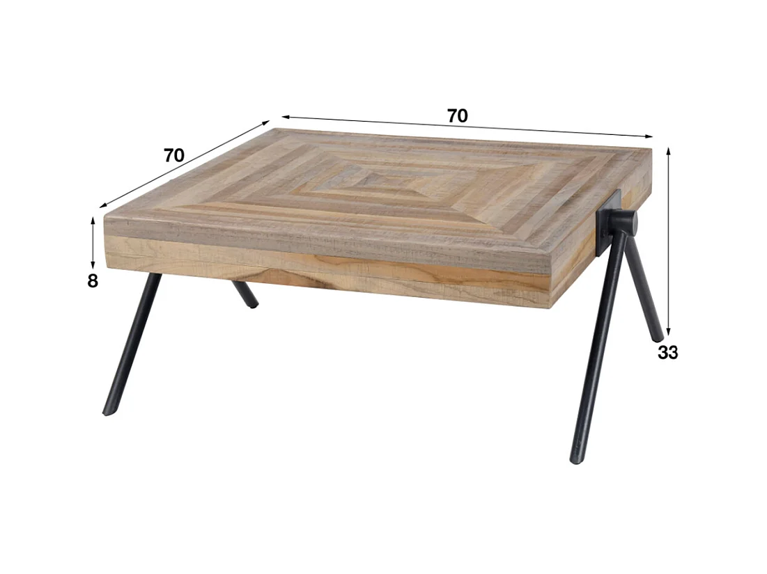 - marrone Legno - 70 x 70 cm - WILLY