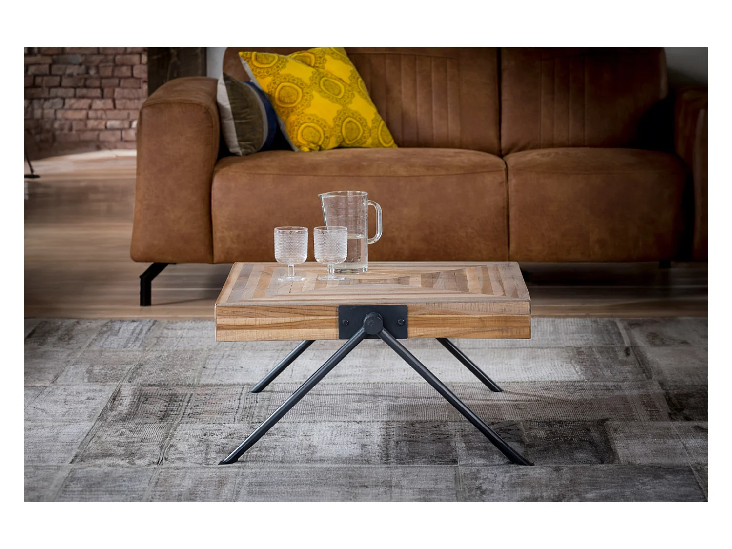 - marron Bois - 70 x 70 cm - WILLY