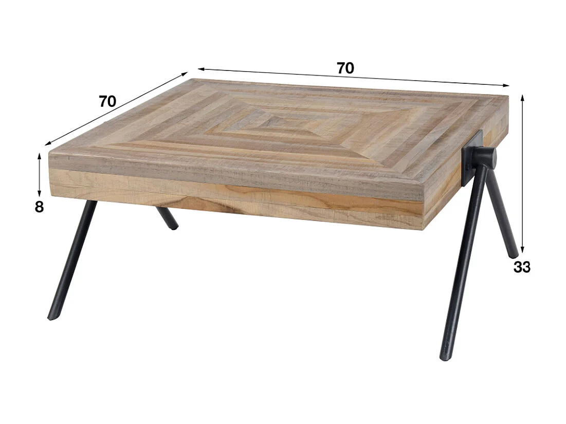 - marron Bois - 70 x 70 cm - WILLY