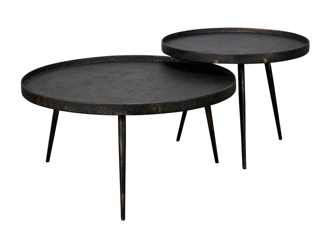 Set - Schwarz Metall - 76 x 76 cm - MAURI