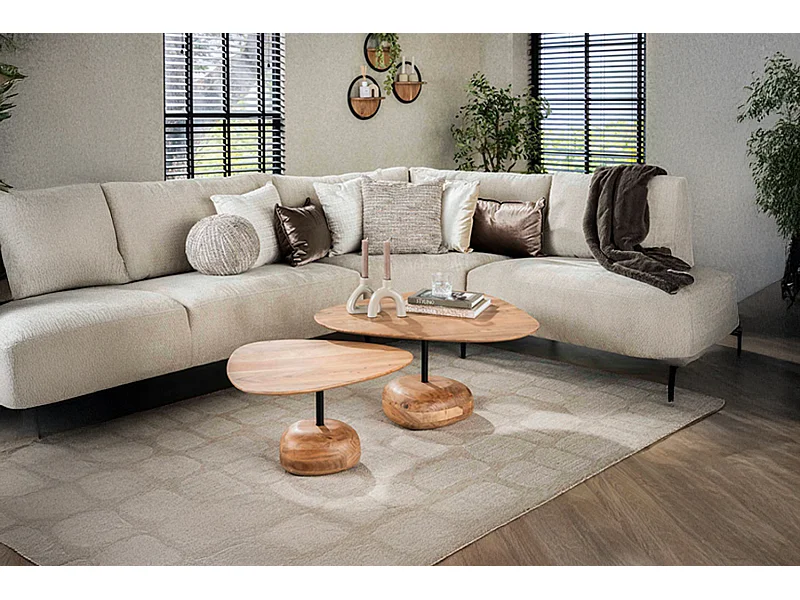 Set - Braun Holz - 84 x 78 cm - EVI