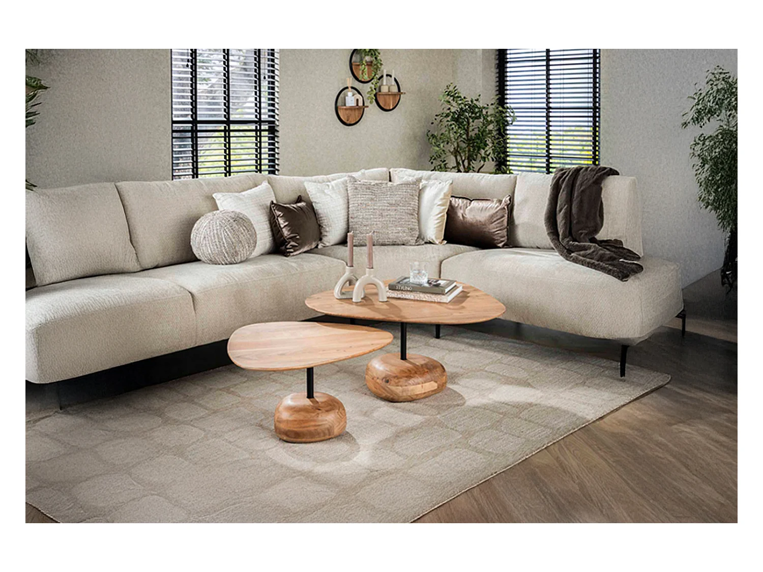 Set - marron Bois - 84 x 78 cm - EVI