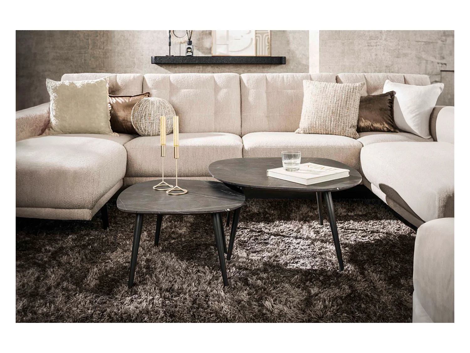 Set - Noir plastique - 85 x 79 cm - PARANA