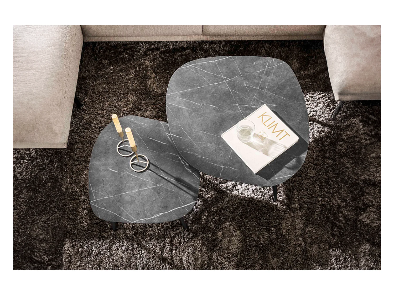 Set - Noir plastique - 85 x 79 cm - PARANA