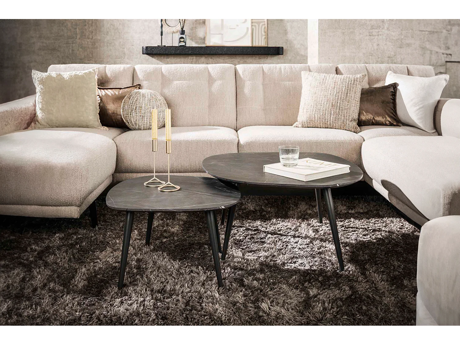 Set - Noir plastique - 85 x 79 cm - PARANA