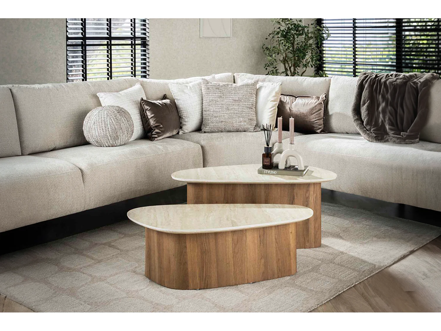 Set - bianco ceramica - 90 x 43 cm - PRETO