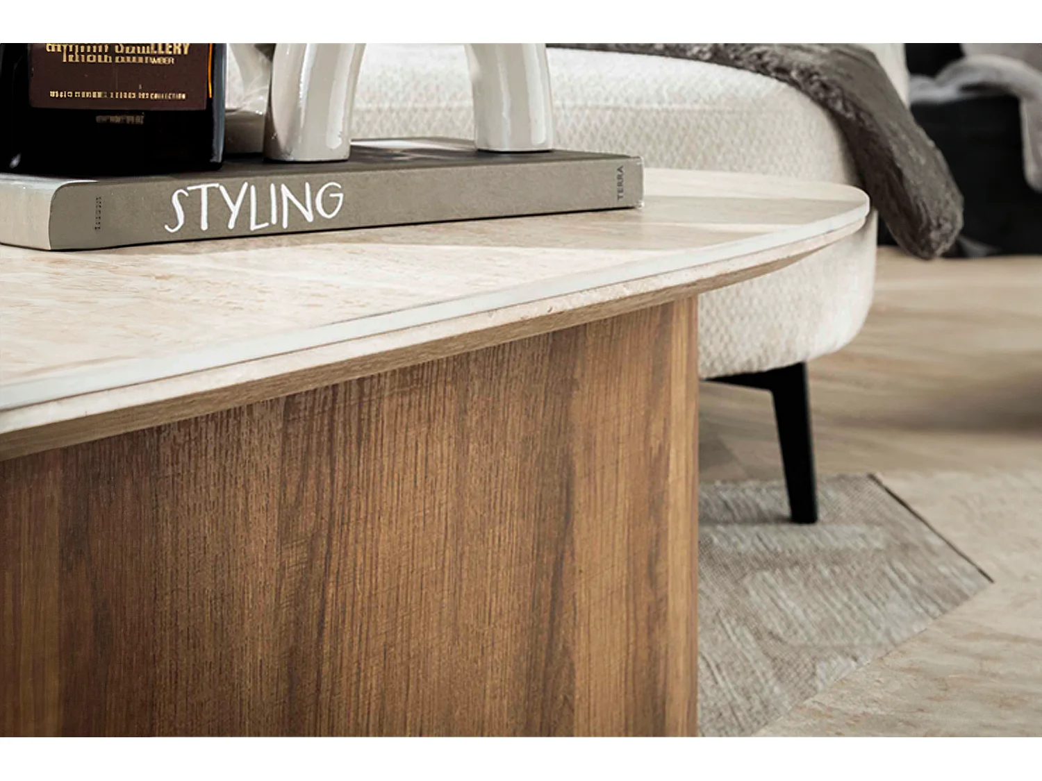 Set - bianco ceramica - 90 x 43 cm - PRETO