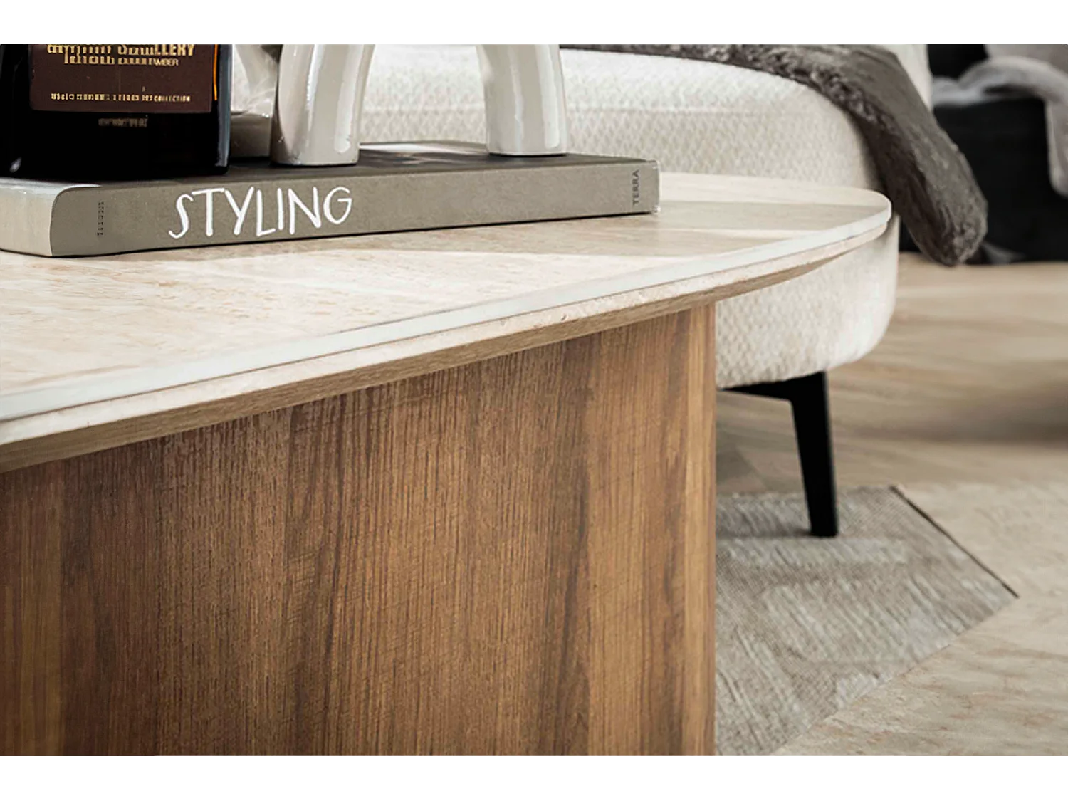 Set - bianco ceramica - 90 x 43 cm - PRETO