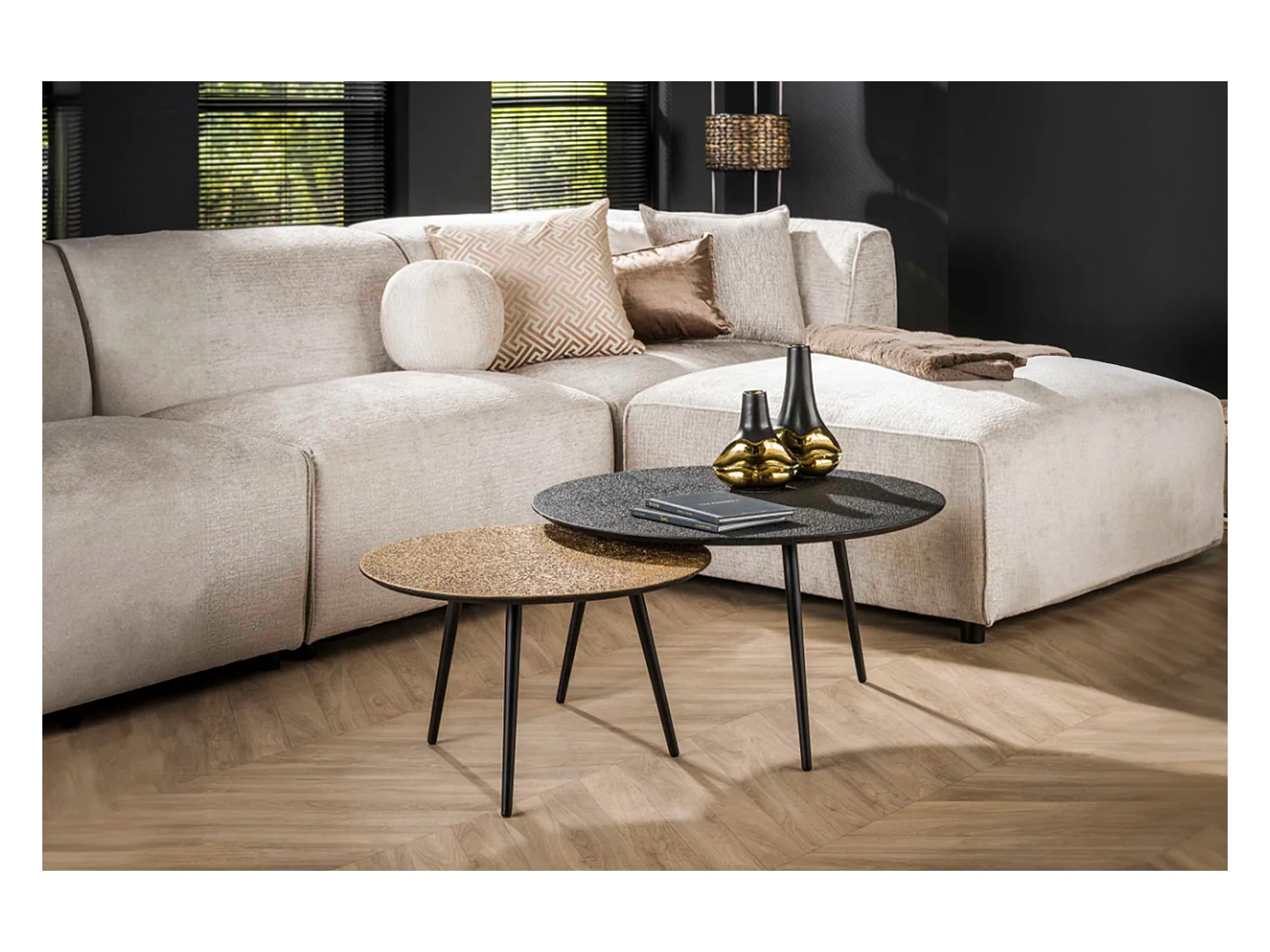 Set - multicolore métal - 74 x 74 cm - LAUCA