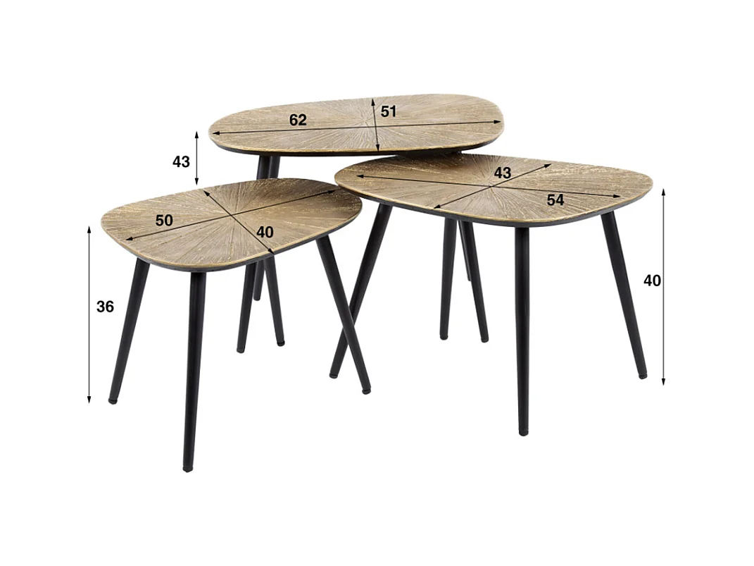 Set - bronze métal - 62 x 51 cm - TIBALI