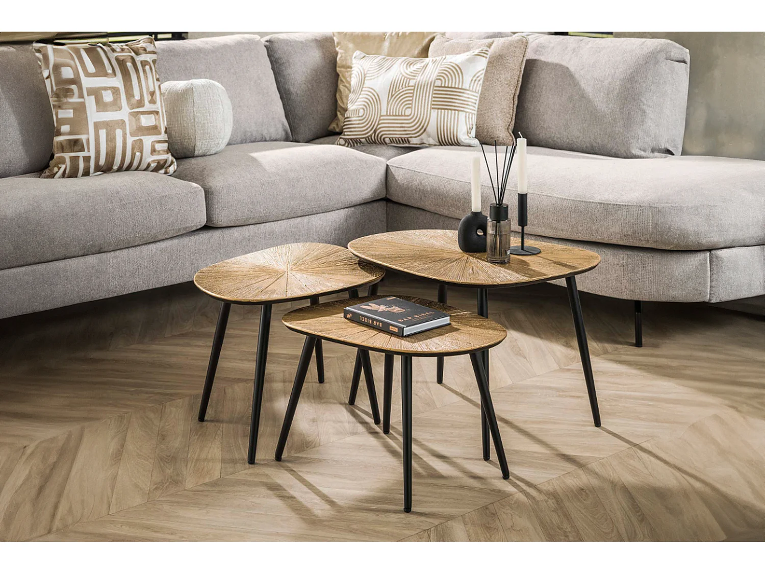 Set - bronzo metallo - 62 x 51 cm - TIBALI