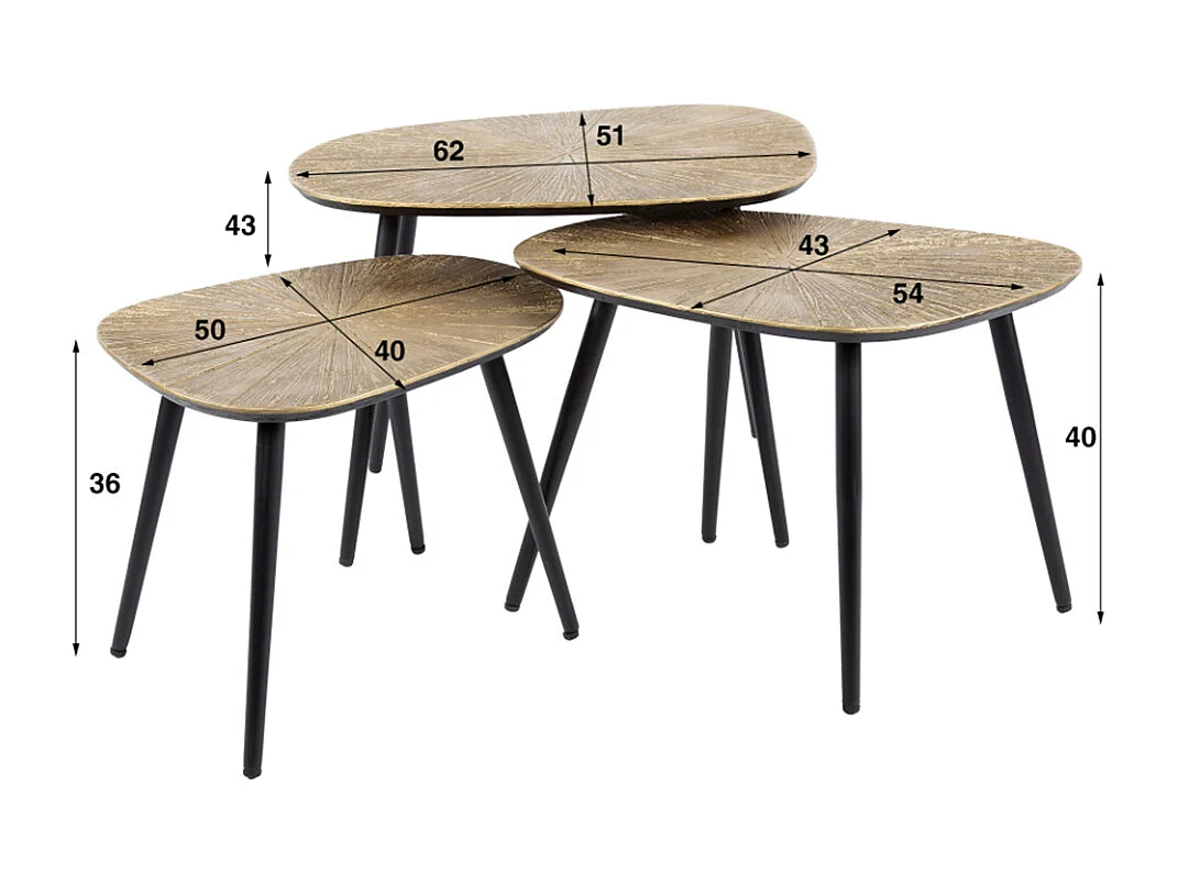 Set - bronzo metallo - 62 x 51 cm - TIBALI