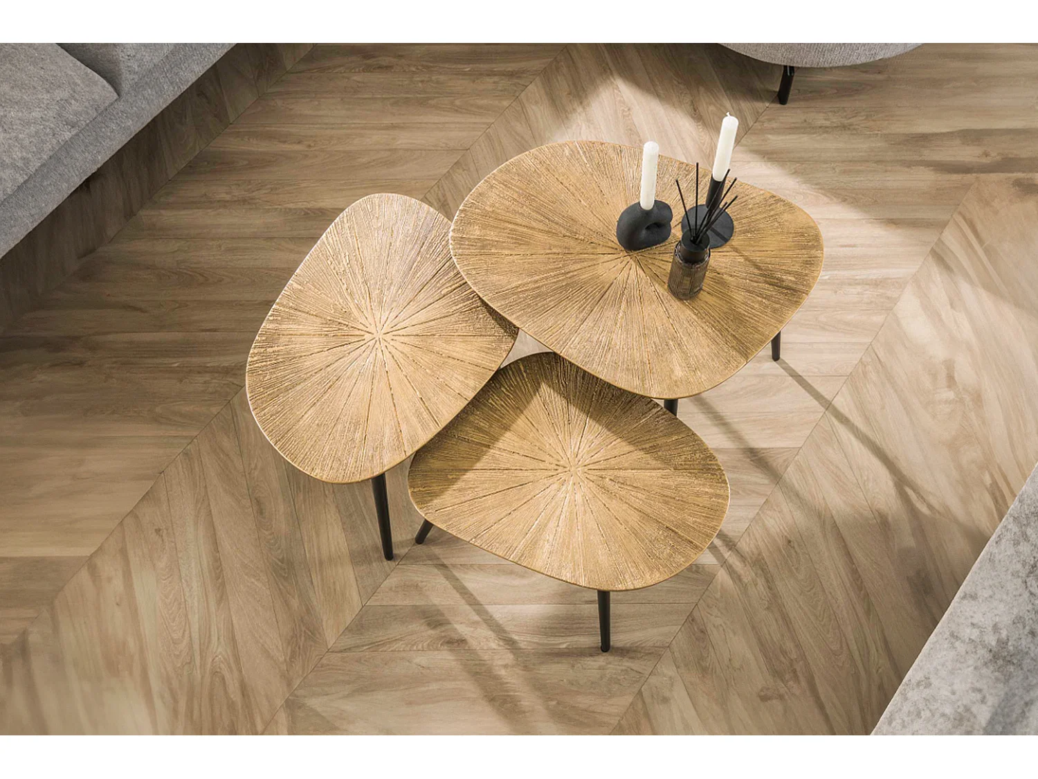 Set - bronzo metallo - 62 x 51 cm - TIBALI