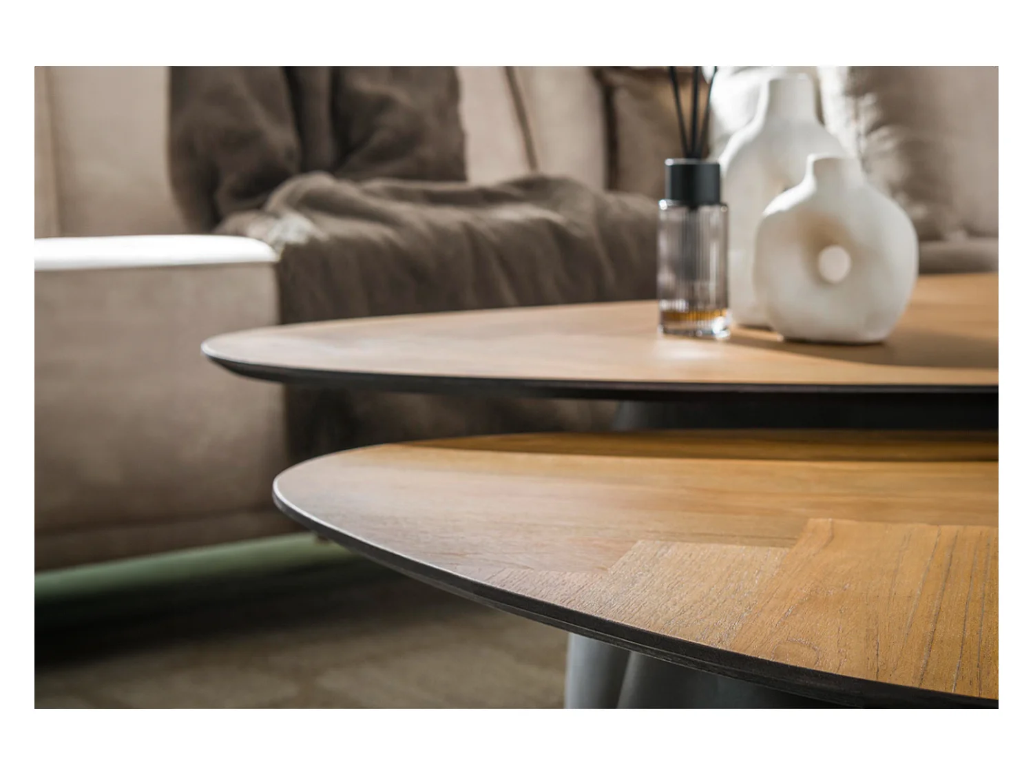 Set - marron Bois - 90 x 75 cm - LUJAN