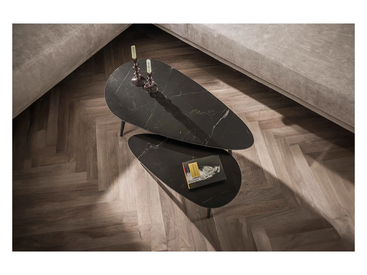 Set - Noir céramique - 100 x 50 cm - SERIDO