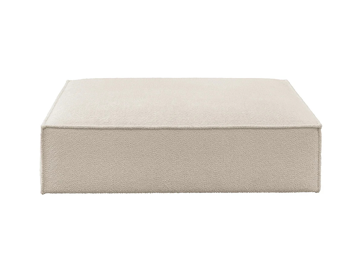 Pouf rembourré - blanc tissage plat - CARMO