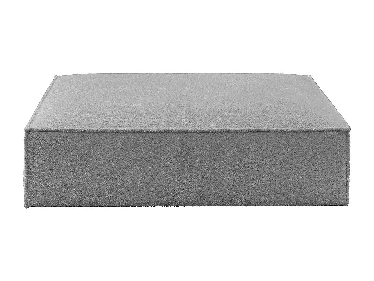 Polsterhocker - Grau Flachgewebe - CARMO