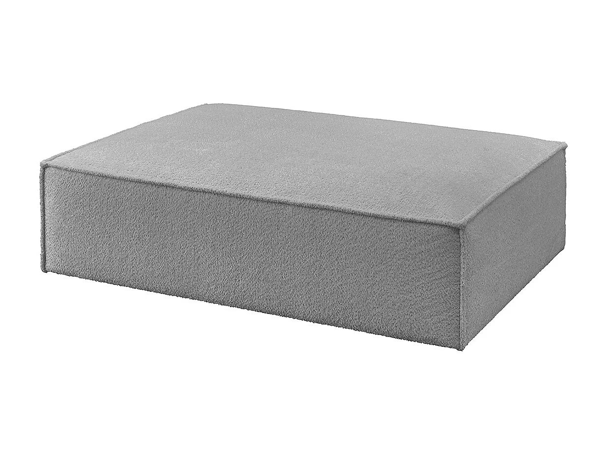 Polsterhocker - Grau Flachgewebe - CARMO