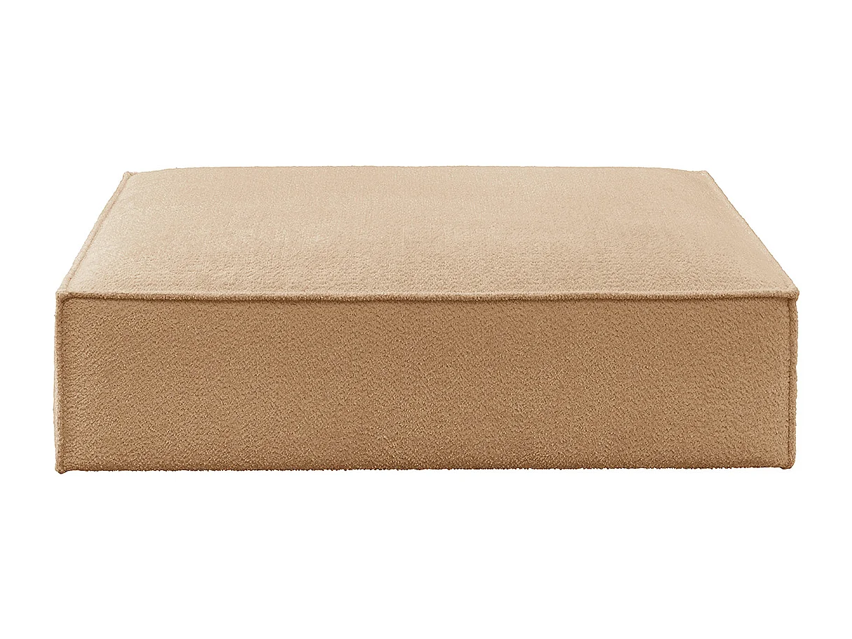 Pouf rembourré - marron tissage plat - CARMO