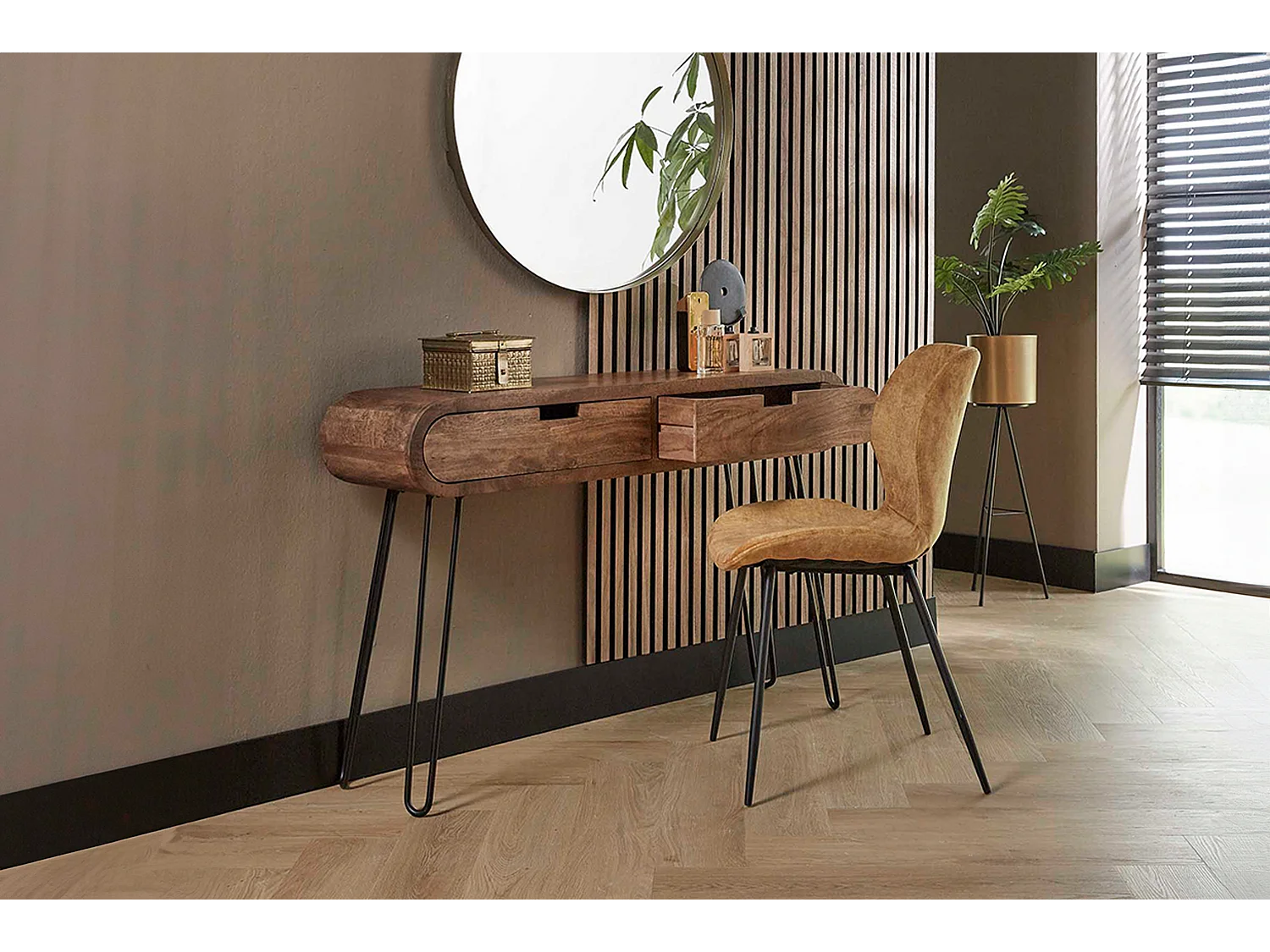 Coiffeuse - Bois Bois - 30 x 120 cm - BARA