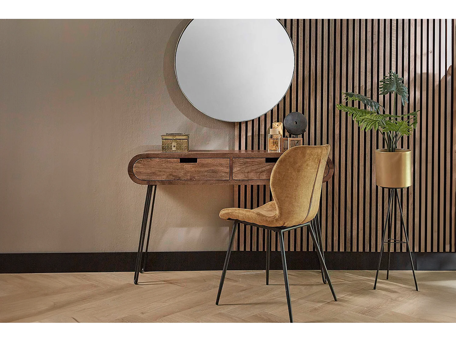 Coiffeuse - Bois Bois - 30 x 120 cm - BARA