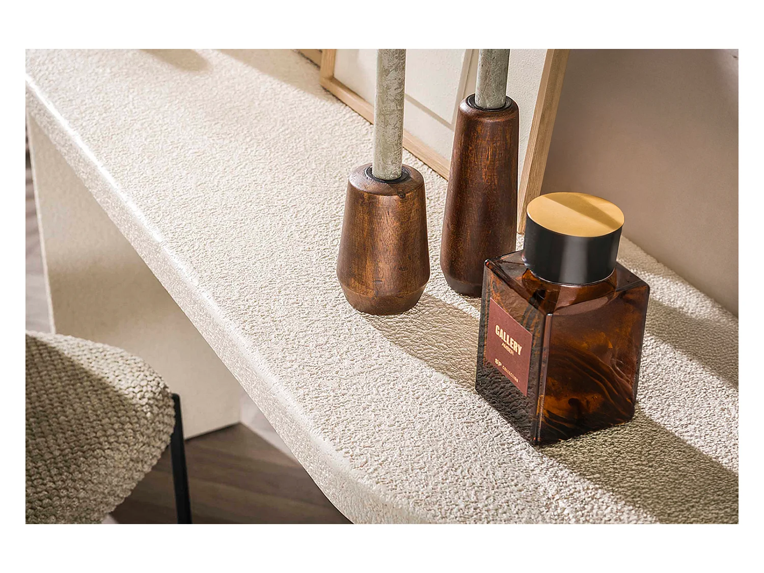 Schminktisch - Weiß Marmor - 40 x 140 cm - CURUA