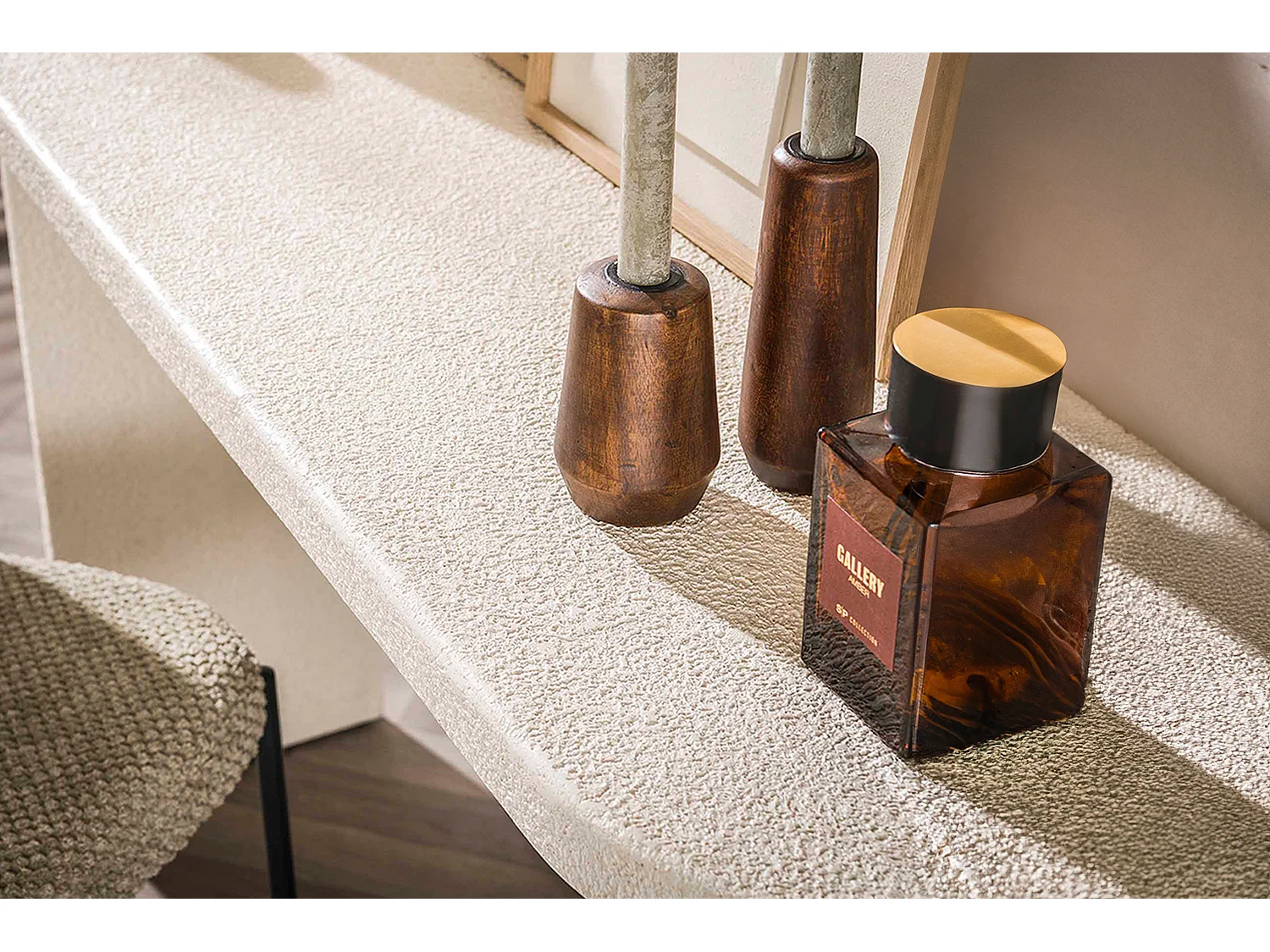 Schminktisch - Weiß Marmor - 40 x 140 cm - CURUA