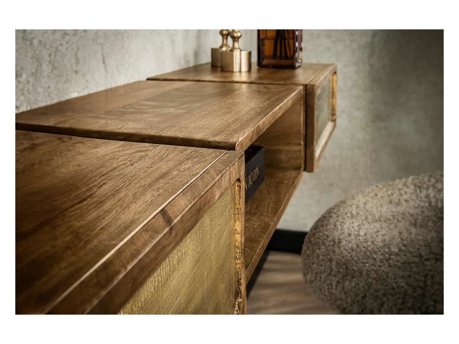 Coiffeuse - Bois Bois - 30 x 123 cm - BRASY