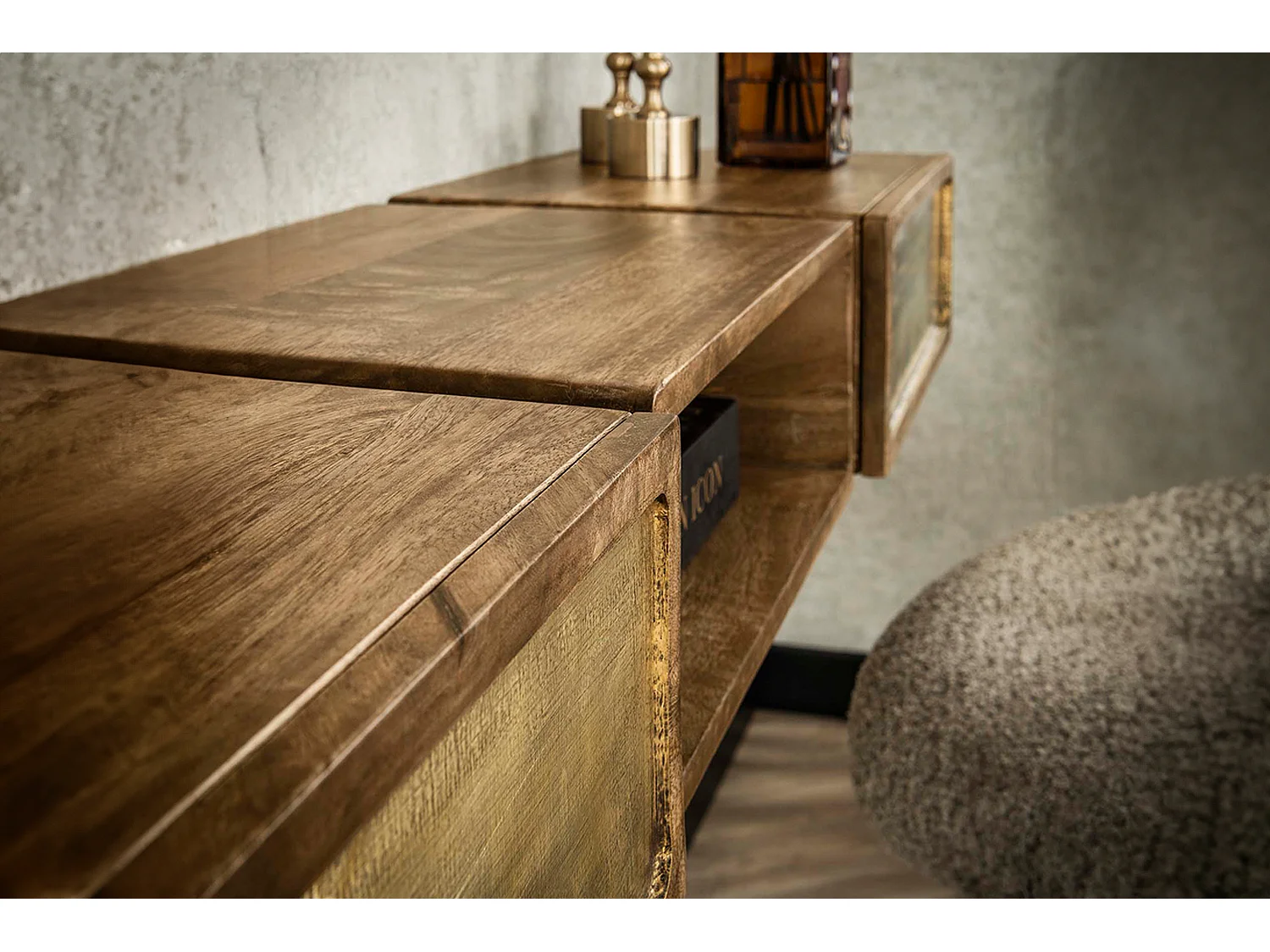 Tavolino da toilette - Legno Legno - 30 x 123 cm - BRASY