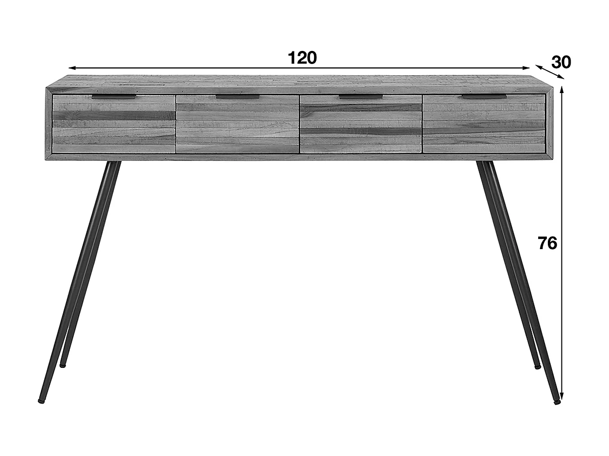 Schminktisch - Holz Holz - 30 x 120 cm - TICAR