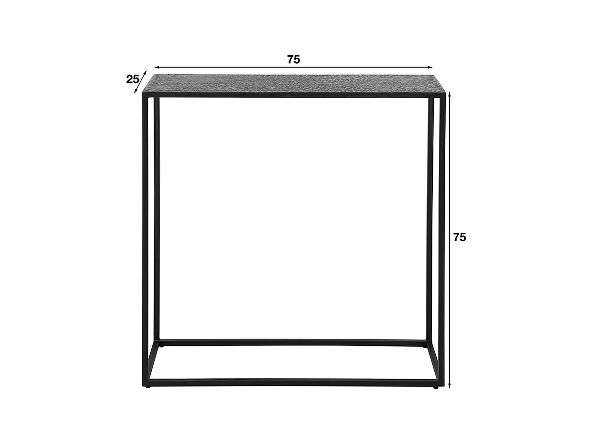 Coiffeuse - bronze métal - 25 x 75 cm - ROIC