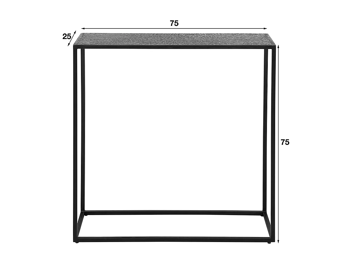 Coiffeuse - bronze métal - 25 x 75 cm - ROIC