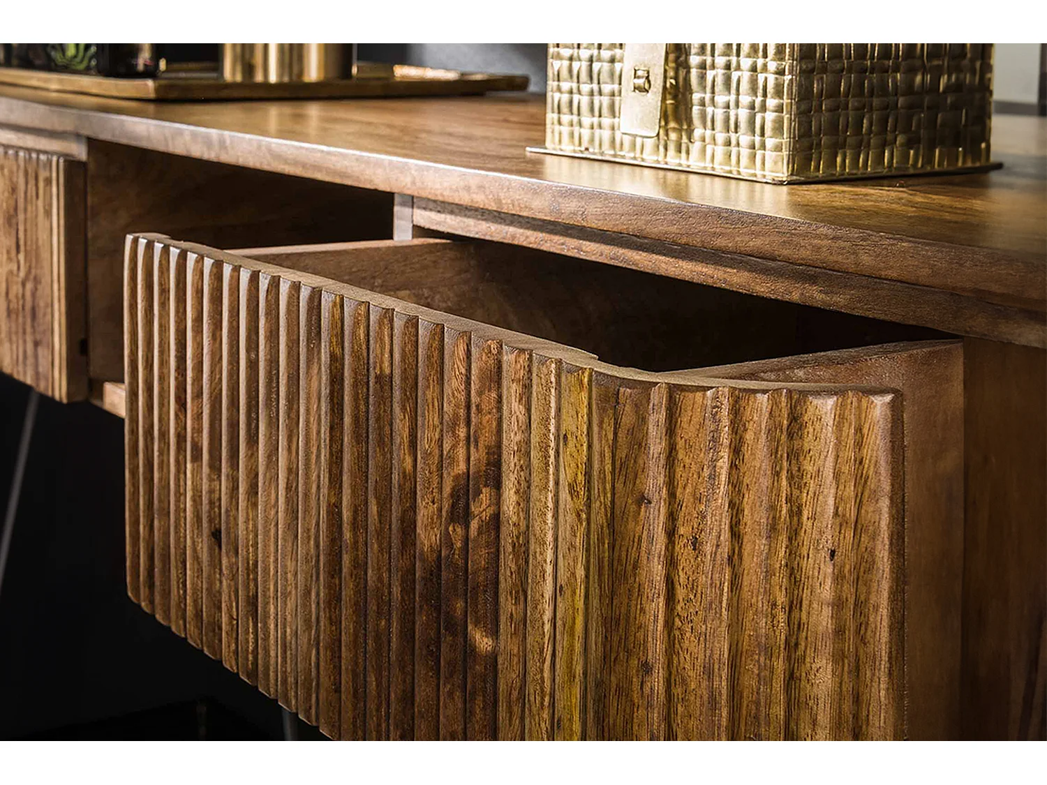 Coiffeuse - marron Bois - 40 x 110 cm - HEVE