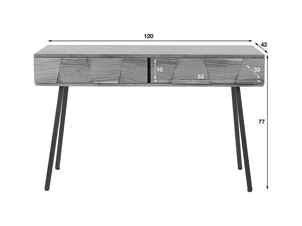 Coiffeuse - Bois Bois - 40 x 125 cm - ANYL