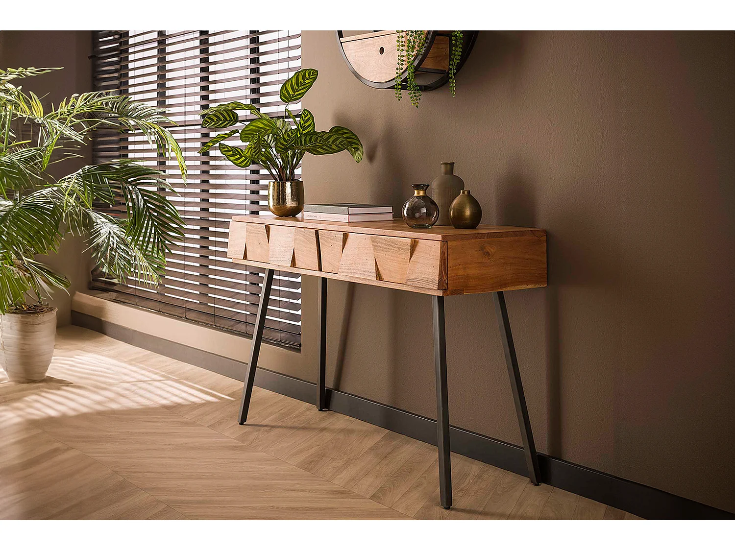 Coiffeuse - marron Bois - 40 x 125 cm - ANYL