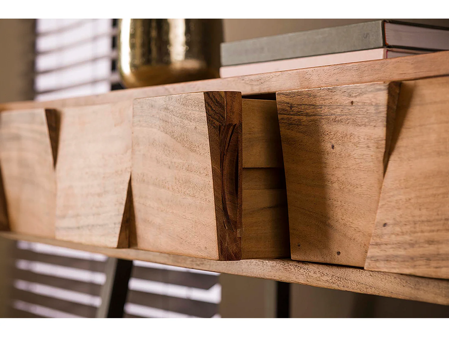Coiffeuse - marron Bois - 40 x 125 cm - ANYL