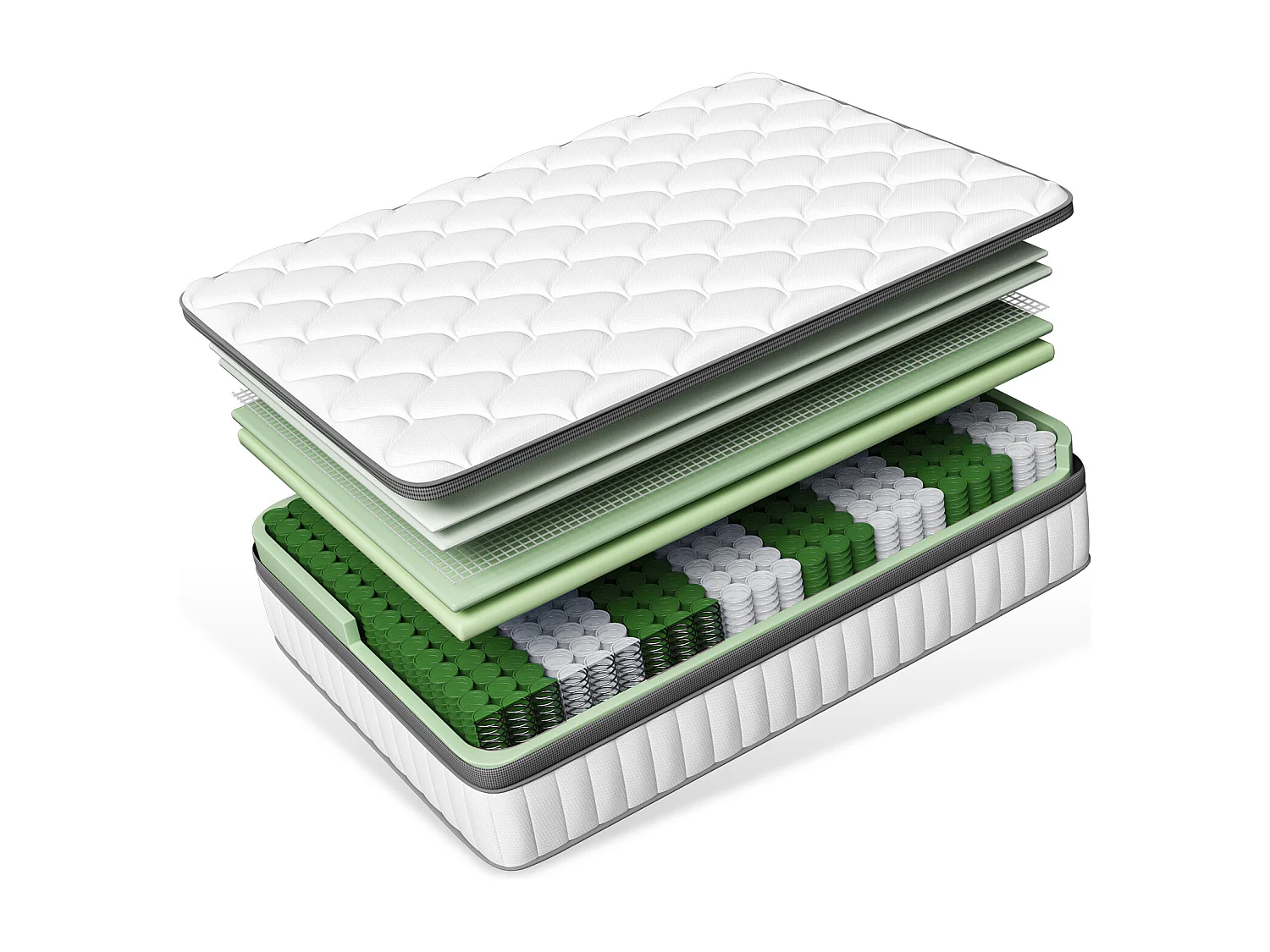 Matelas 90x200 - épaisseur 25cm - luxe matelas de lit d'adulte et d'enfant - matelas à mémoire de forme - 7 zones de confort mousse mémoire adaptative